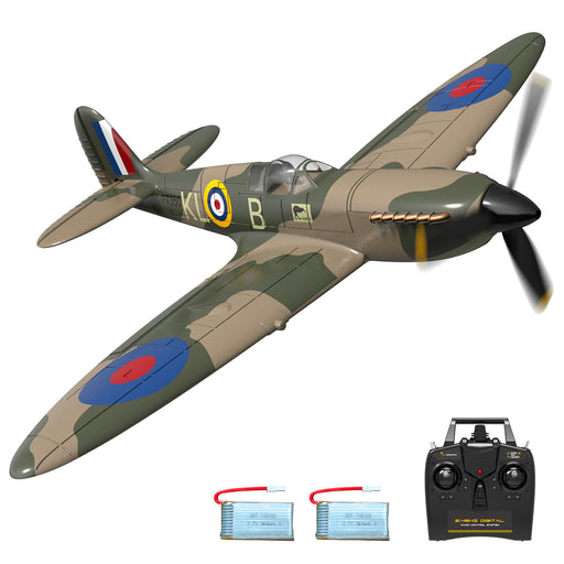 VOLANTEX Spitfire RC plane ready to fly 400mm with remote controller and battery
