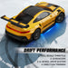 Drift performance of Hstar D43-01Q 911 alloy RC car showing full-proportional throttle and gyro control