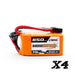 4 Packs CNHL MiniStar 850mAh 22.2V 6S Lipo Battery 70C with XT60 Plug