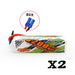 2 Packs CNHL Racing Series 6200mAh 14.8V 4S Lipo Battery 90C with EC5 Plug