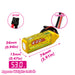 The size of CNHL Pizza Series 600mAh 11.1V 3S 120C Lipo Battery With XT30U For CineWhoop