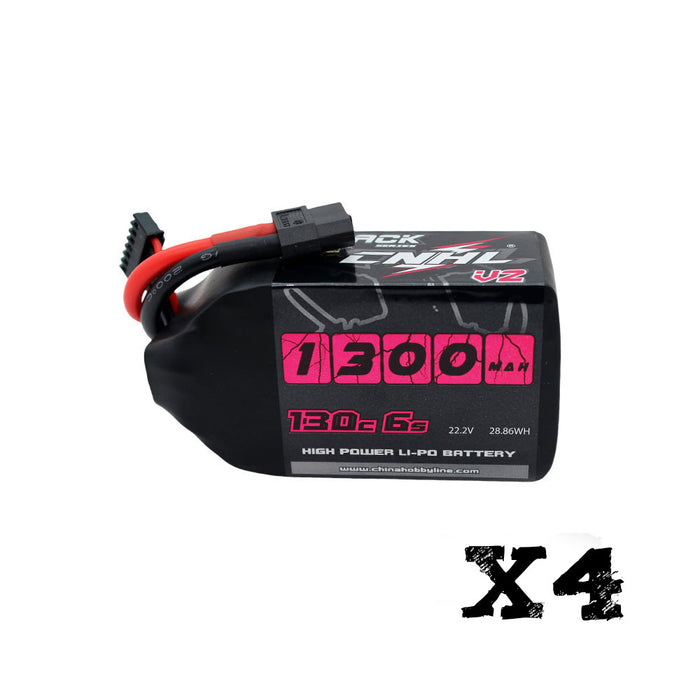 2 упаковки CNHL Black Series V2.0 1300mAh 22.2V 6S 130C Lipo аккумулятор с разъемом XT60