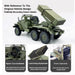 BM-21 rocket launcher truck with openable doors and launch tubes