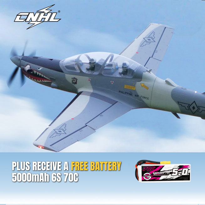 【Free Battery】CNHL Super Tucano 1600mm RC Warbird Plane PNF with Retracts Flaps & LED Lights