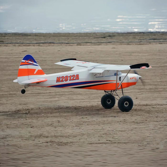 CNHL Bison XT STOL V2 1750mm PNP orange airplane on sand field side profile