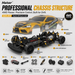 Hstar D24-01S 4WD gyro RC drift car chassis structure with servo battery motor and bearings