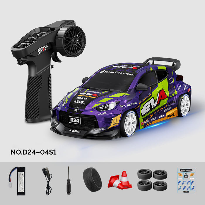 Hstar D24-04S 1:24 Toyota GR Yaris Style RC Drift Car with 4WD Gyro Control