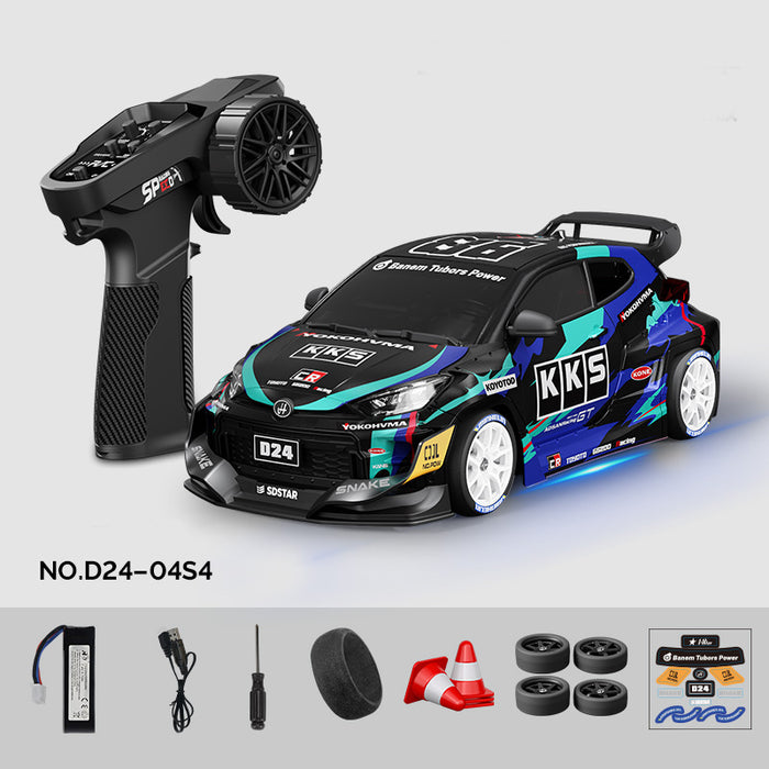 Hstar D24-04S 1:24 Toyota GR Yaris Style RC Drift Car with 4WD Gyro Control