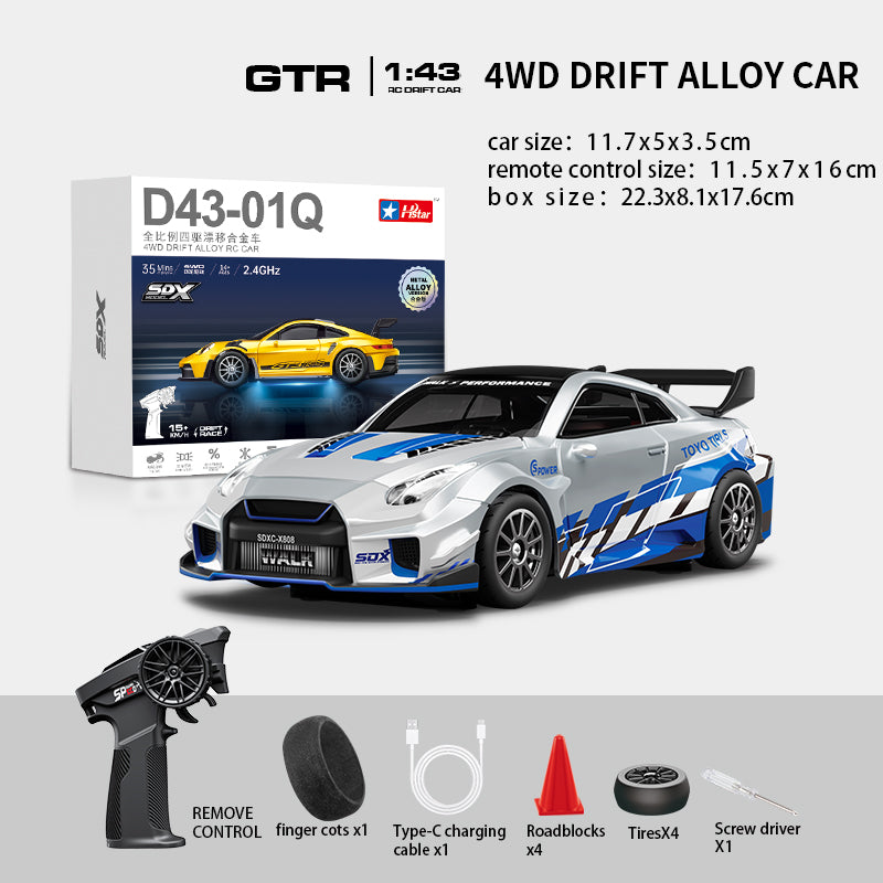 Hstar D43-02Q Mini 4WD Alloy Drift RC Car GTR Edition | Full