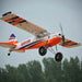 CNHL Bison XT STOL V2 1750mm orange high wing airplane banked flight view