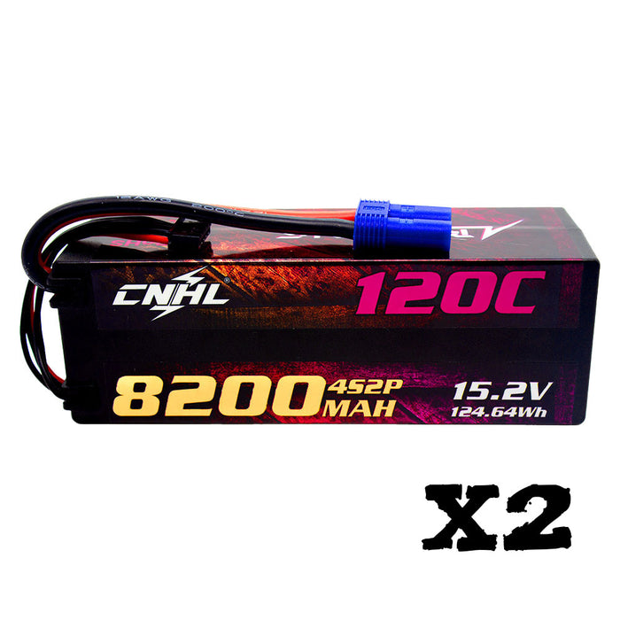 CNHL 레이싱 시리즈 LIHV 8200mAh 15.2V 4S 120C HV 하드 케이스 리포 배터리 EC5 플러그 포함 RC 레이싱용