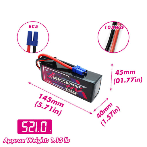 cnhl 6s lipo battery 4000mah with EC5