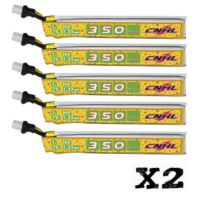 CNHL Pizza Series 350mAh 3.8V 1S 75C Lipo Battery with BT2.0  (10PCS/Packs)-UK Warehouse