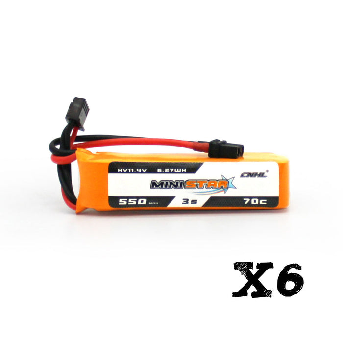 Lipo baterie CNHL MiniStar HV 550mAh 11.4v 3s 70c s konektorem XT30U