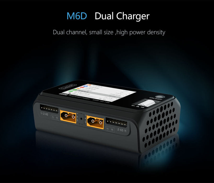ToolkitRC M6D Dual Smart Charger 500W 15A pocket size dual channel balance charger