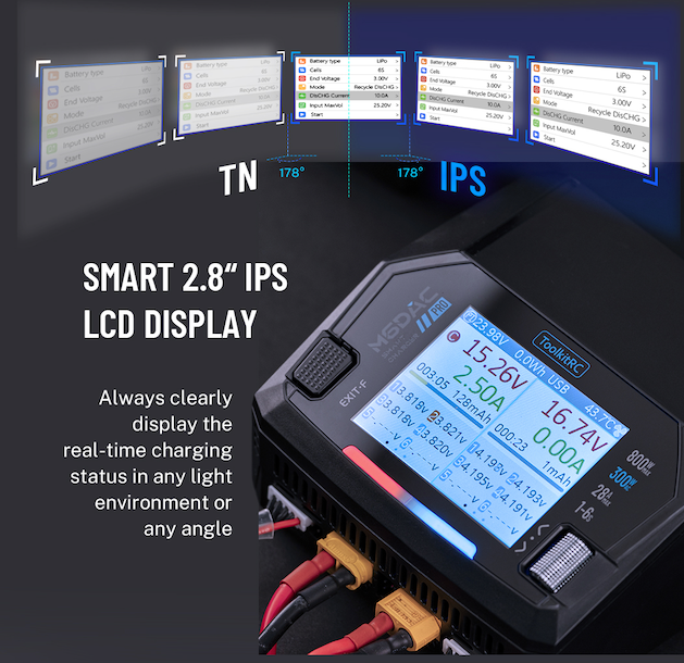 M6DAC Pro 2.8 inch IPS LCD display vs TN screen comparison