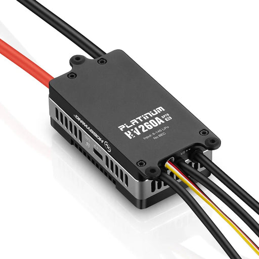 Hobbywing Platinum 260A HV OPTO V5 brushless ESC for RC helicopters and fixed-wing aircraft