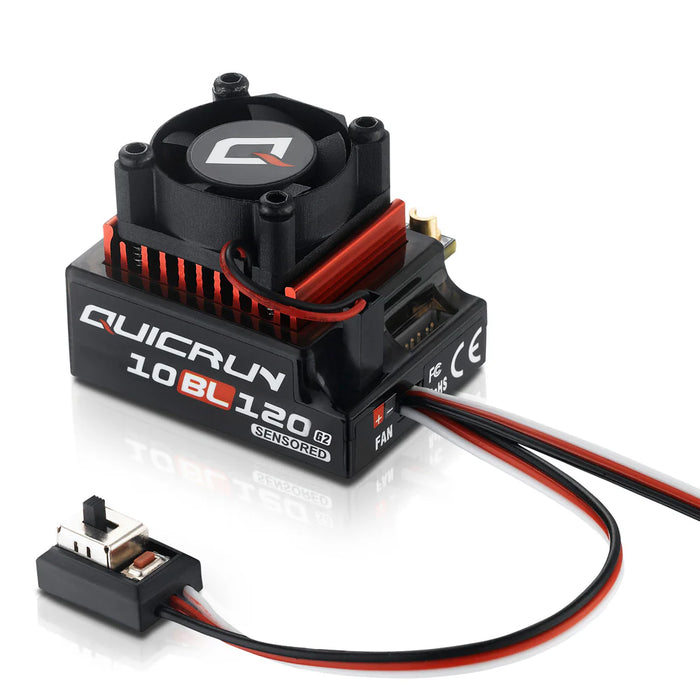 Hobbywing QUICRUN 10BL120 Sensored G2 120A 2S–3S Brushless ESC for 1/10 RC Cars