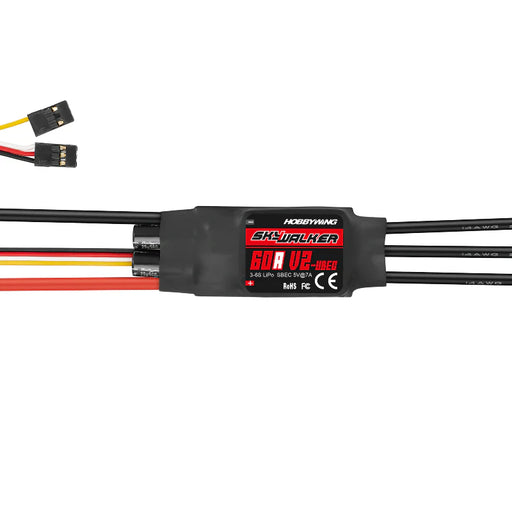 Hobbywing SkyWalker 60A V2 3-6S brushless aircraft ESC with 5V 7A BEC and Reverse Brake