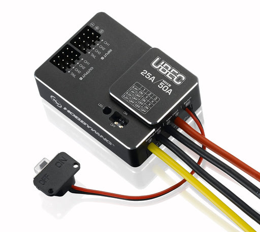 Hobbywing UBEC 25A HV external switching BEC for 3-18S LiPo large RC aircraft