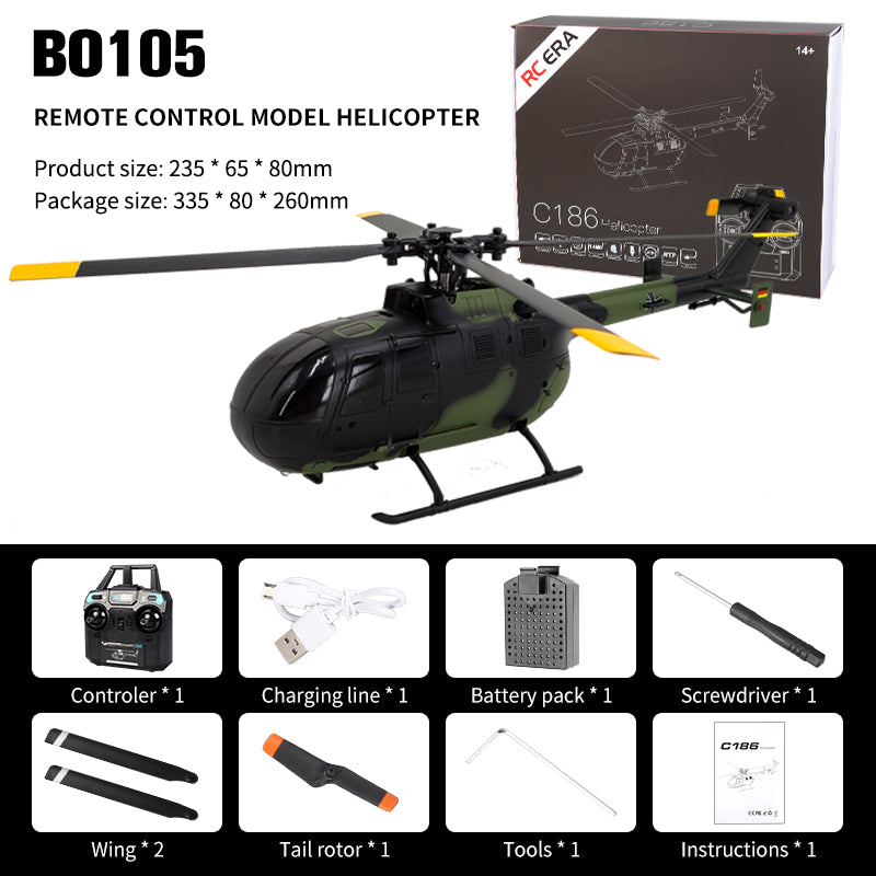 RC ERA C186 BO105 フライバーレス RC ヘリコプター – 4CH、6軸