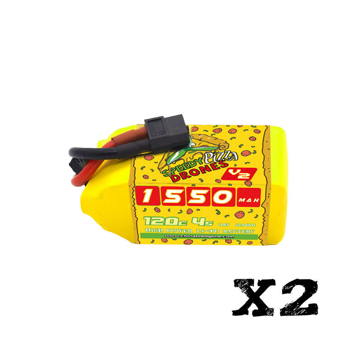 CNHL Speedy Pizza 1550mAh 14.8V 4S Lipo Battery 120C with XT60 Plug
