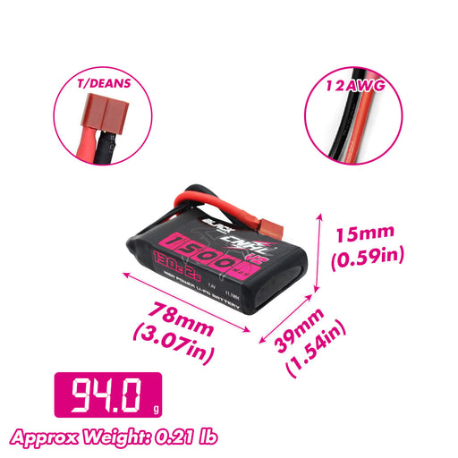 CNHL Black Series 1500mAh 2S LiPo Battery Specs