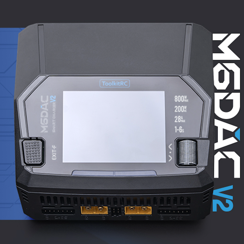ToolkitRC M6DAC V2 800W 16A Dual Channel AC/DC Smart LiPo Charger ToolkitRC M6DAC V2 800W 16A Dual Channel AC/DC Smart LiPo Charger