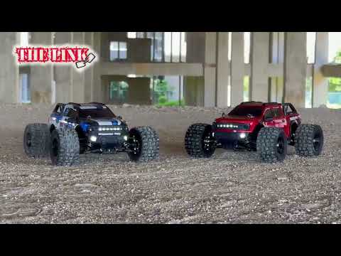 SCY 18102 RC off-road truck racing on track with dust trail video