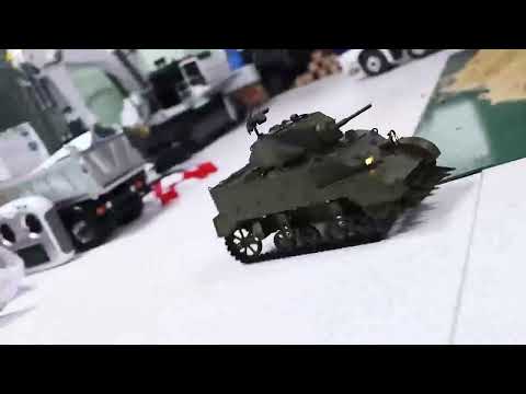 Coolbank M5A1 Stuart RC Tank in action - realistic recoil and smoke effects video