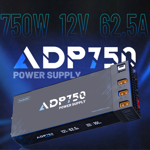 ToolkitRC ADP750 750W 12V 62.5A RC電源 | XT60、USB-C PD、多ポート ToolkitRC ADP750 750W 12V 62.5A RC電源 | XT60、USB-C PD、多ポート