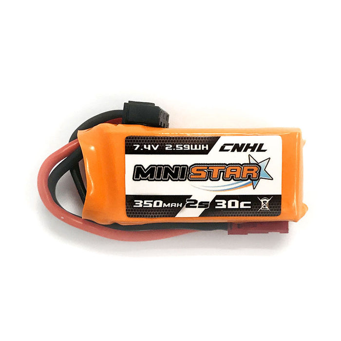 3 Packs  CNHL MiniStar 350mAh 7.4V 2S 30C Lipo Battery with JST