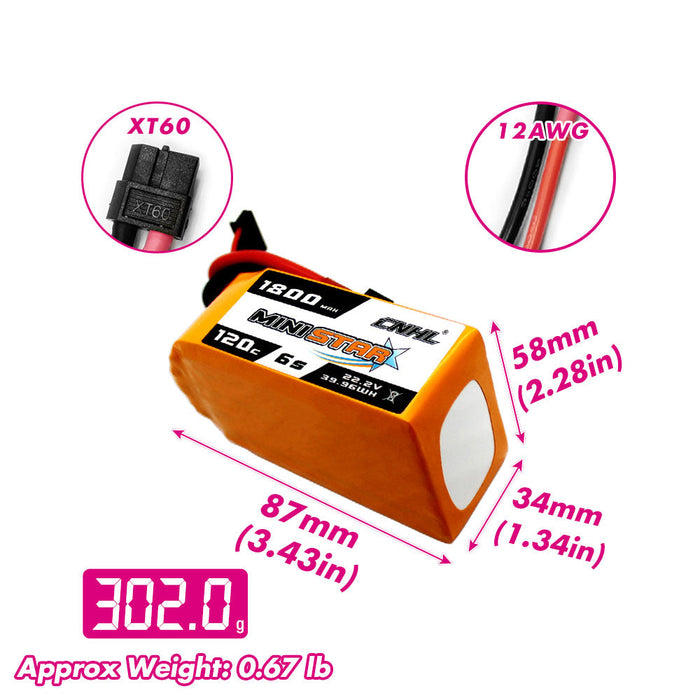 rc battery 6s 1800mah for for FPV Racing