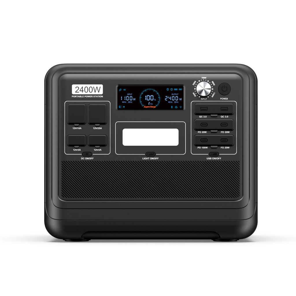 2400W Portable Power Station Home Backup Travel Outdoor Camping