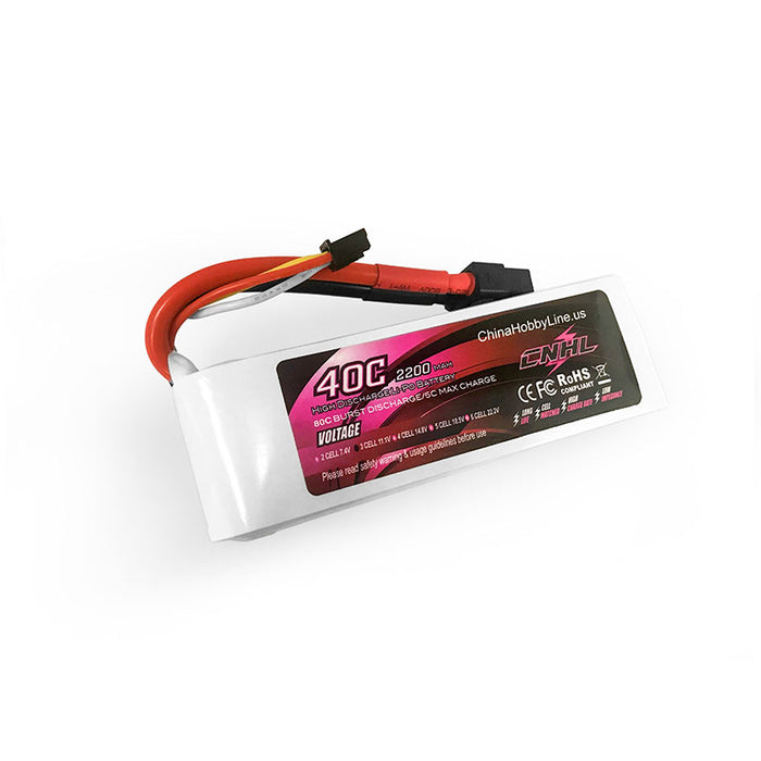 CNHL 2200mAh 11.1V 3S 40C Lipo Battery with XT60 Plug