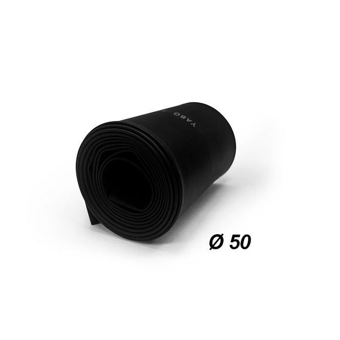 Schrumpfschlauch Ø50 mm für Lipo-Akku (1 m pro Beutel) – Schwarz