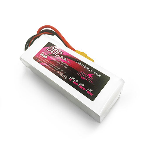 CNHL 5000mAh 22.2V 6S 20C Lipo Battery with XT90 Plug