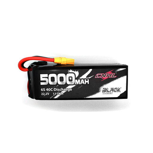 CNHL Black Series 5000mAh 22.2V 6S 40C Lipo Battery with EC5 Plug