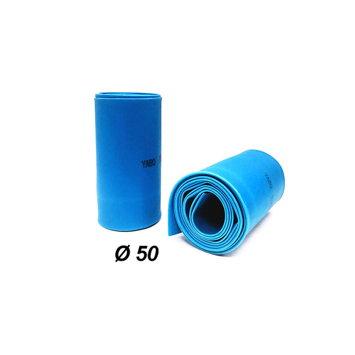 Tubo Termorretráctil Ø50mm para Batería Lipo (1m por bolsa) - Azul Claro
