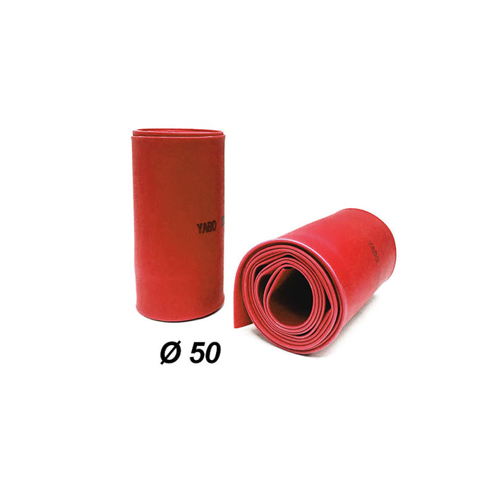 Schrumpfschlauch Ø50 mm für Lipo-Akku (1 m pro Beutel) – Rot