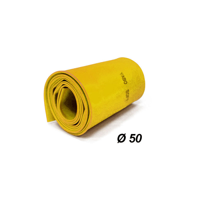 Tubo di restringimento a calore Ø50mm per batteria Lipo (1 m per sacchetto) - Giallo