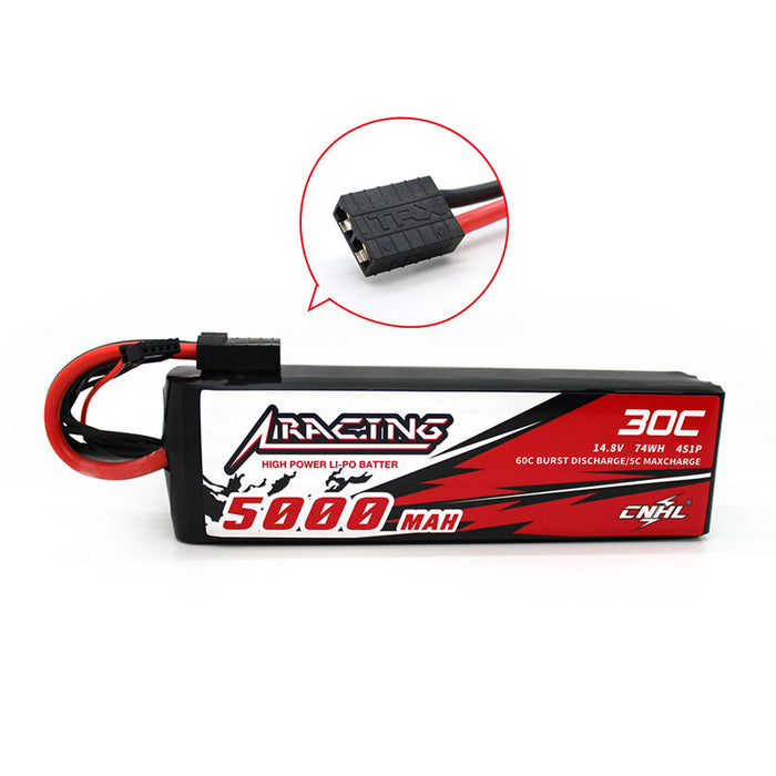 CNHL Racing Series 5000mAh 14.8V 4S 30C Lipo Battery with TRX Plug