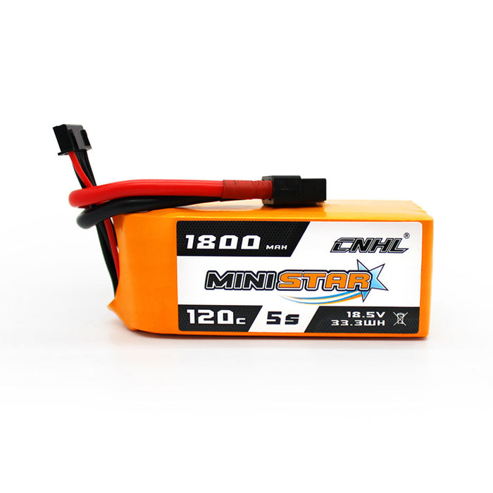CNHL MiniStar 1800mAh 18.5V 5S 120C Lipoバッテリー（XT60プラグ付き）