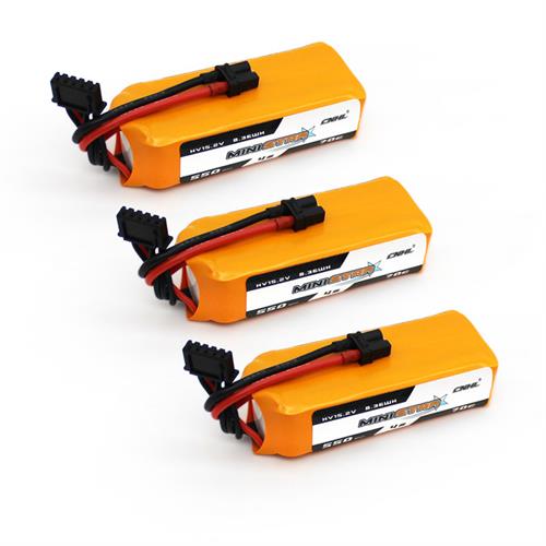 3 Packs CNHL MiniStar HV 550mAh 15.2V 4S 70C Lipo Battery with XT30U