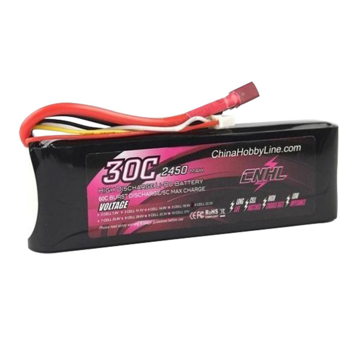 CNHL 2450mAh 22.2V 6S 30C Lipo Battery with T/Dean Plug