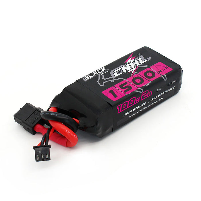 CNHL Black Series 1500mAh 7.4V 2S 100C Lipo Battery with XT60 Plug
