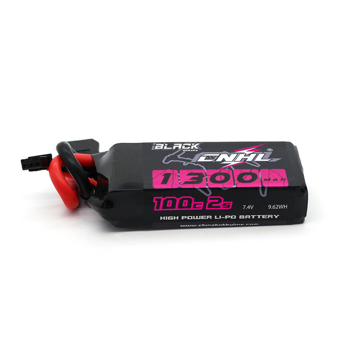 CNHL Black Series 1300mAh 7.4V 2S 100C Lipo Battery with XT60 Plug