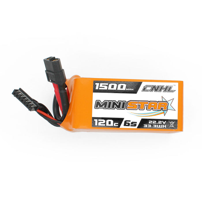 [Combo] 4 paquetes de batería Lipo CNHL MiniStar 1500mAh 22.2V 6S 120C con enchufe XT60 - Almacén del Reino Unido 
