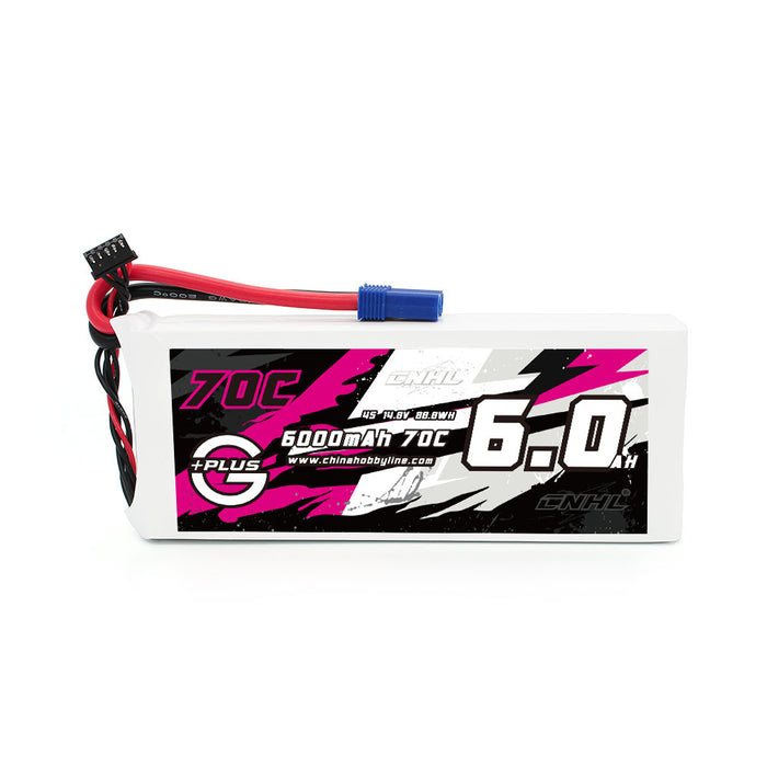 CNHL G+Plus 6000MAH 14.8V 4S 70C Batteria Lipo con Plug EC5