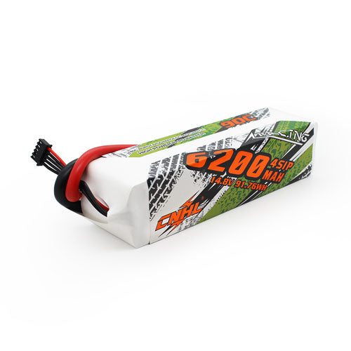 CNHL Racing Series 6200mAh 14,8v 40c 90c Lipo Battery avec une bouche de 6,5 mm